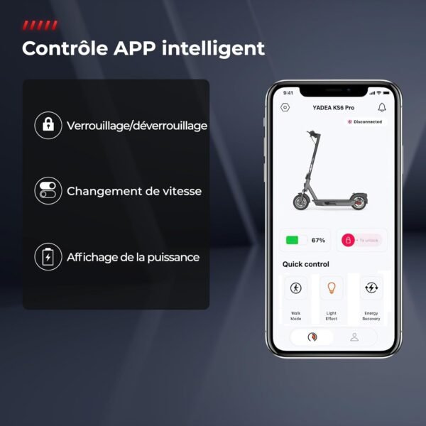 Trottinette Électrique Adulte 500W, Pliable  avec 65km d'Autonomie – Image 3